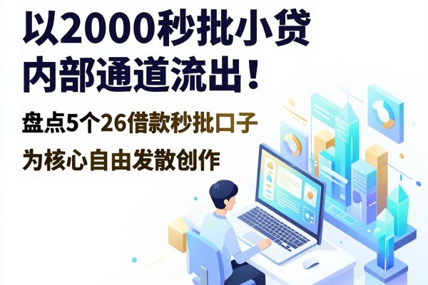2000秒批小贷内部通道流出!盘点5个2026借款秒批口子