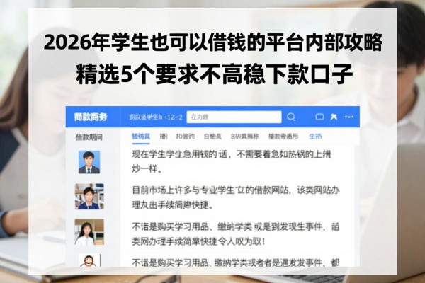 2026年学生也可以借钱的平台内部攻略!精选5个要求不高稳下款口子