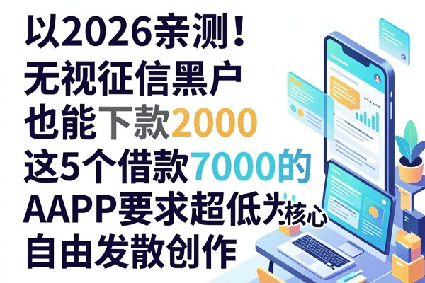 2026亲测!无视征信黑户也能下款2000,这5个借款7000的APP要求超低