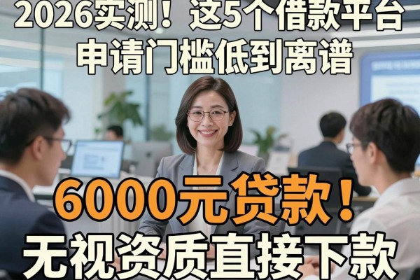 2026实测！这5个借款平台申请门槛低到离谱，6000元贷款无视资质直接下款