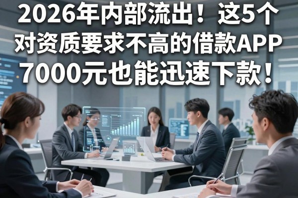 2026年内部流出!这5个对资质要求不高的借款APP,7000元也能迅速下款