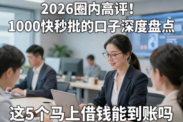 2026圈内高评!1000快秒批的口子深度盘点,这5个马上借钱能到账吗?