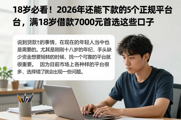 18岁必看!2026年还能下款的5个正规平台,满18岁借款7000元首选这些口子