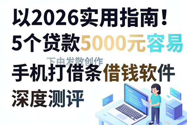 2026实用指南！5个贷款5000元容易下款的手机打借条借钱软件深度测评