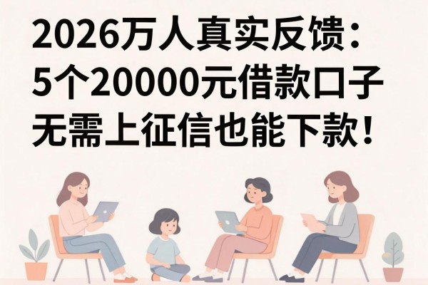 2026万人真实反馈:5个20000元借款口子,无需上征信也能下款!