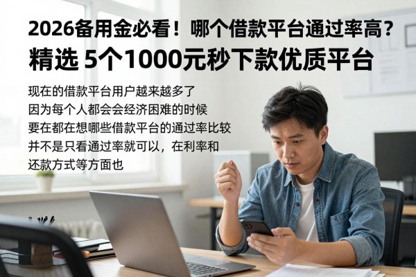 2026备用金必看!哪个借款平台通过率高?精选5个1000元秒下款优质平台