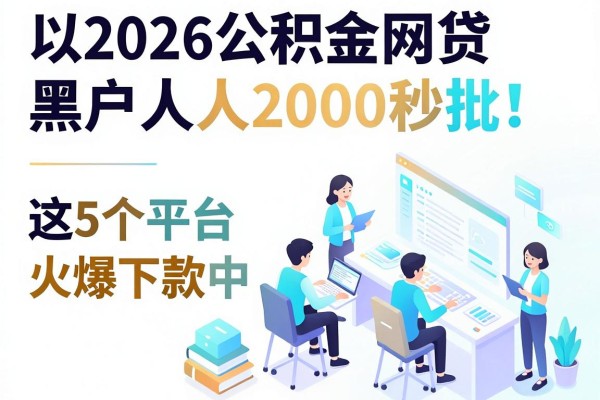 2026公积金网贷黑户人人2000秒批！这5个借款平台火爆下款中