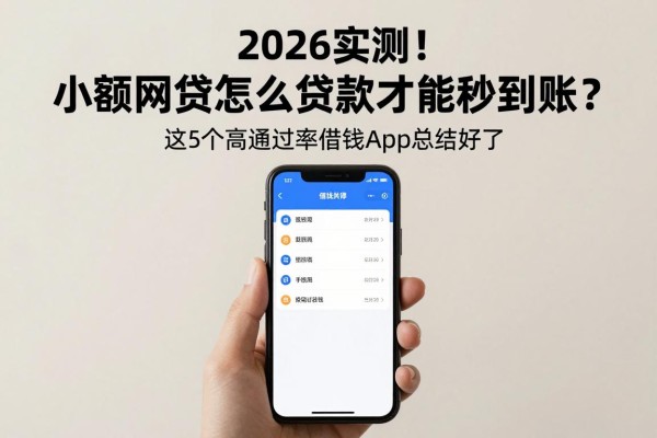 2026实测！小额网贷怎么贷款才能秒到账？这5个高通过率借钱App总结好了