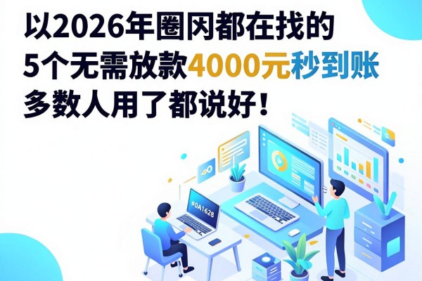 2026年圈内都在找的5个无需审核门槛低的借钱App，微信放款4000元秒到账，多数人用了都说好！