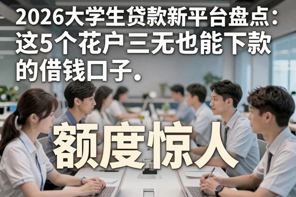 2026大学生贷款新平台盘点:这5个花户三无也能下款的借钱口子,额度惊人