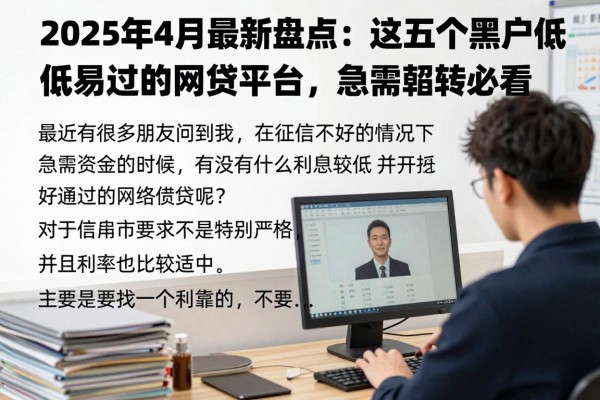2025年4月最新盘点：这五个黑户利息低点容易过的网贷平台，急需周转必看！