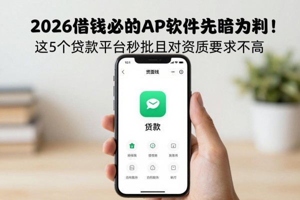 2026借钱必过的APP软件先睹为快!这5个贷款平台秒批且对资质要求不高