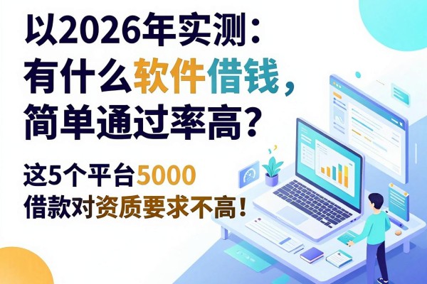 2026年实测:有什么软件借钱简单通过率高?这5个平台5000借款对资质要求不高!