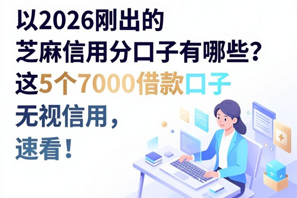 2026刚出的芝麻信用分口子有哪些？这5个7000借款口子无视信用，速看！
