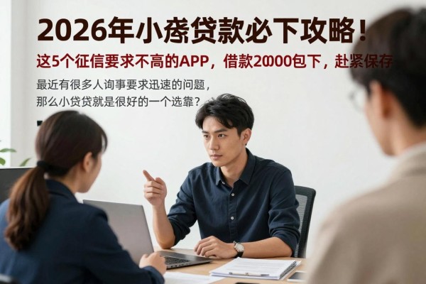 2026年小额贷款必下攻略!这5个征信要求不高的APP,借款20000包下,赶紧保存!