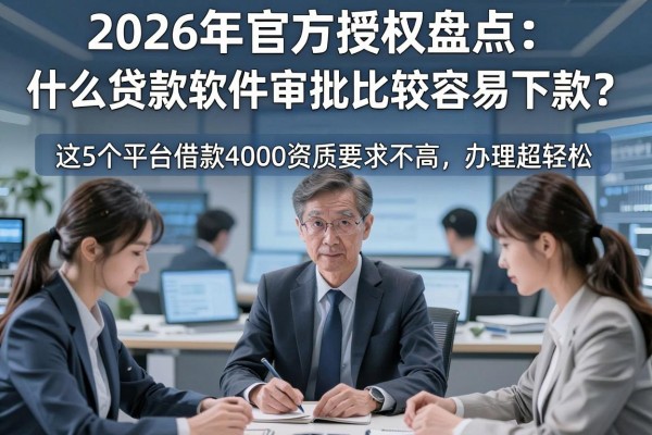 2026年官方授权盘点:什么贷款软件审批比较容易下款?这5个平台借款4000资质要求不高,办理超轻松