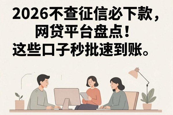 2026不查征信必下款网贷平台盘点！这些口子秒批速到账