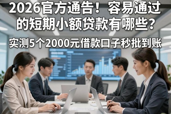 2026官方通告!容易通过的短期小额贷款有哪些?实测5个2000元借款口子秒批到账