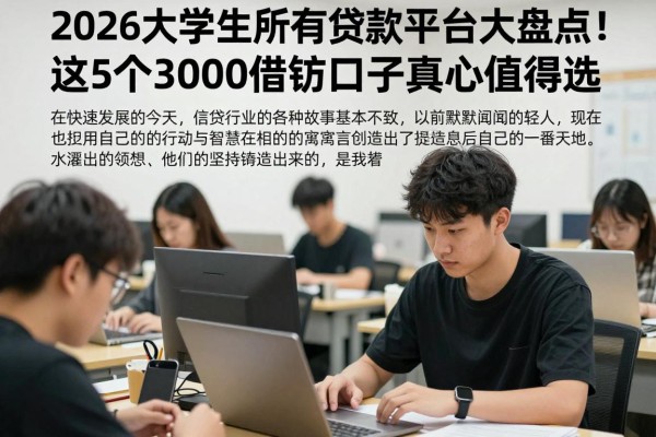 2026大学生所有贷款平台大盘点!这5个3000借款口子真心值得选
