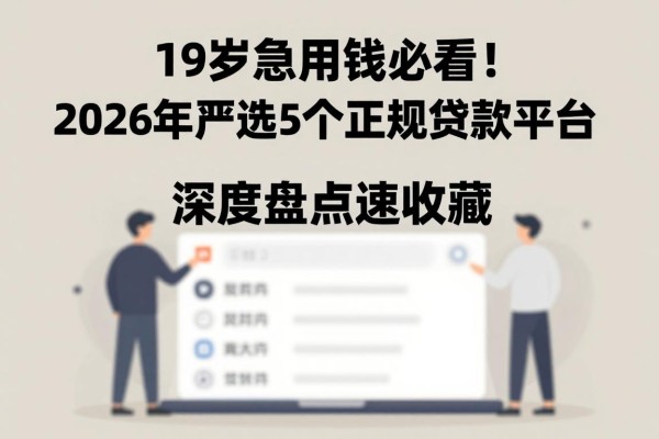 19岁急用钱必看!2026年严选5个正规贷款平台,深度盘点速收藏