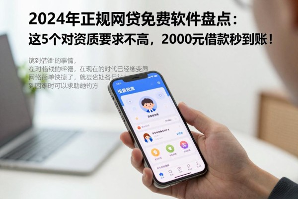 2024年正规网贷免费软件盘点:这5个对资质要求不高,2000元借款秒到账!