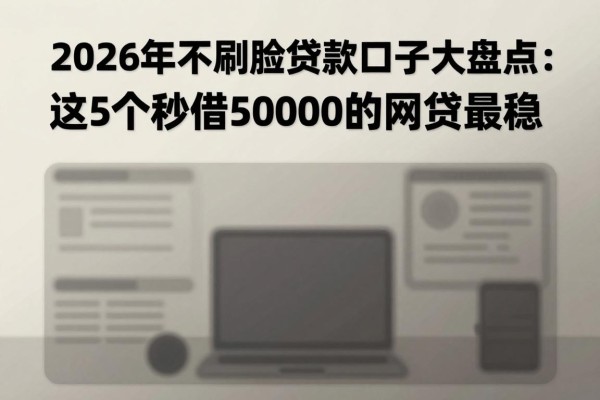 2026年不刷脸贷款口子大盘点:这5个秒借50000的网贷最稳