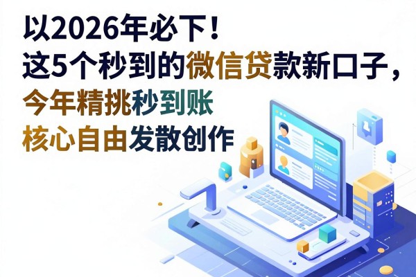 2026年必下!这5个秒到的微信贷款新口子,今年精挑秒到账