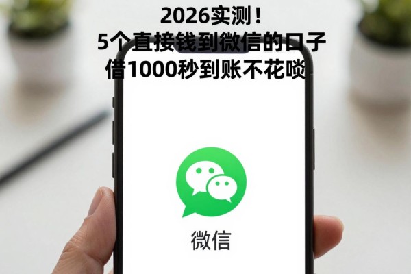 2026实测！5个直接借钱到微信的口子，借1000秒到账不花哨
