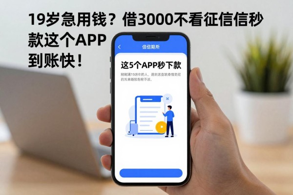 19岁急用钱?借3000不看征信秒下款,这5个APP到账快!