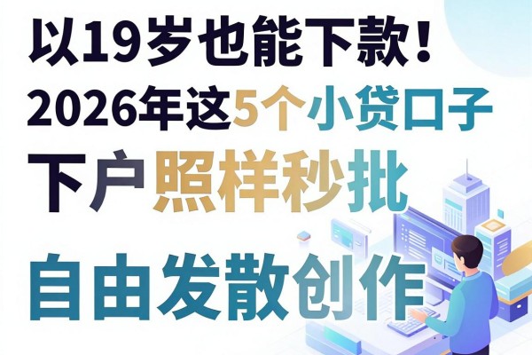 19岁也能下款！2026年这5个小贷口子，下户照样秒批