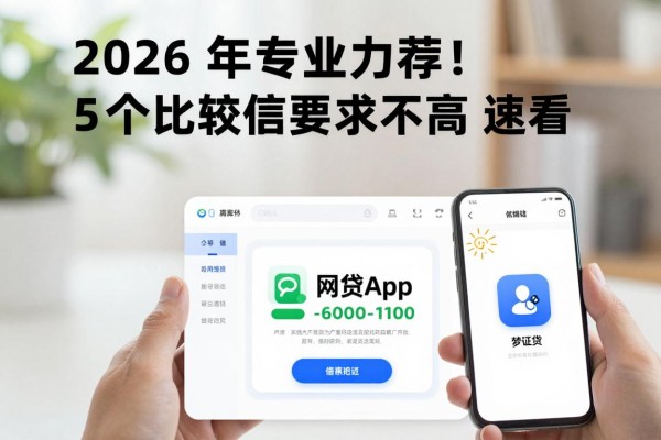 2026年专业力荐!5个比较容易网贷app,借6000征信要求不高,速看!