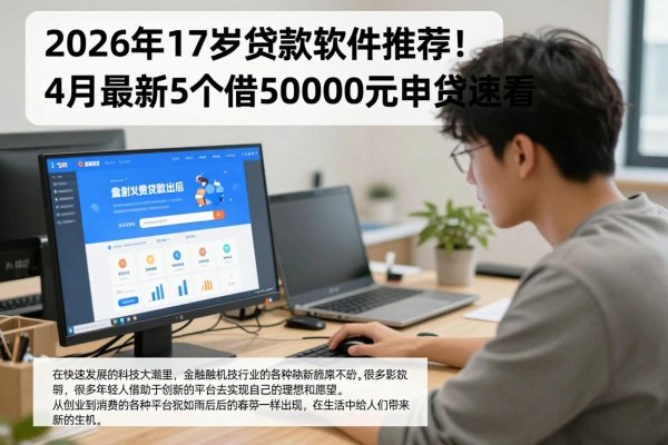 2026年17岁贷款软件推荐!4月最新5个借50000元申贷攻略速看