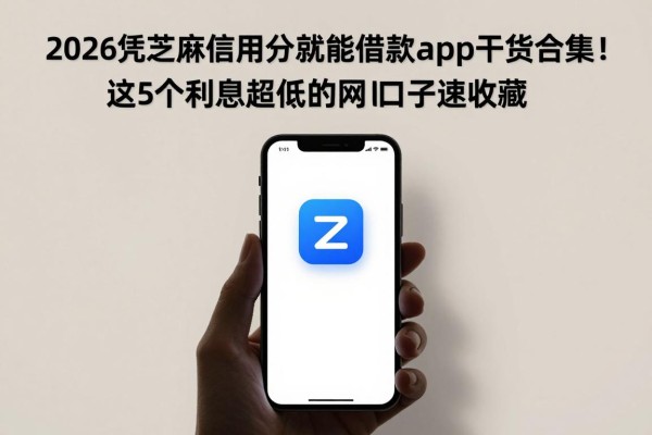 2026凭芝麻信用分就能借款的app干货合集!这5个利息超低的网贷口子速收藏
