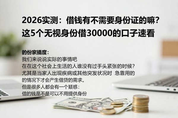 2026实测:借钱有不需要身份证的嘛?这5个无视身份借30000的口子速看