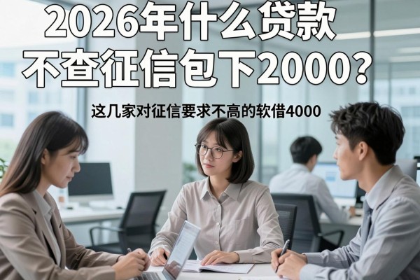 2026年什么贷款不查征信包下2000?这几家对征信要求不高的软件也能借4000