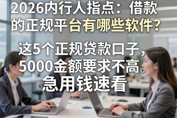 2026内行人指点：借款的正规平台有哪些软件？这5个正规贷款口子，5000金额要求不高，急用钱速看！