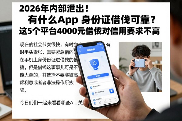 2026年内部泄出!有什么app身份证借钱可靠?这5个平台4000元借款对信用要求不高