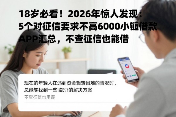 18岁必看！2026年惊人发现：5个对征信要求不高的6000小额借款APP汇总，不查征信也能借