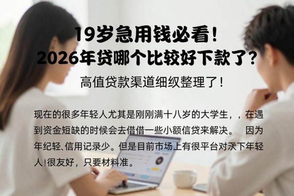 19岁急用钱必看!2026年网贷哪个比较好下款?高值贷款渠道细致整理来了!