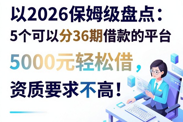 2026保姆级盘点:5个可以分36期借款的平台,5000元轻松借,资质要求不高!