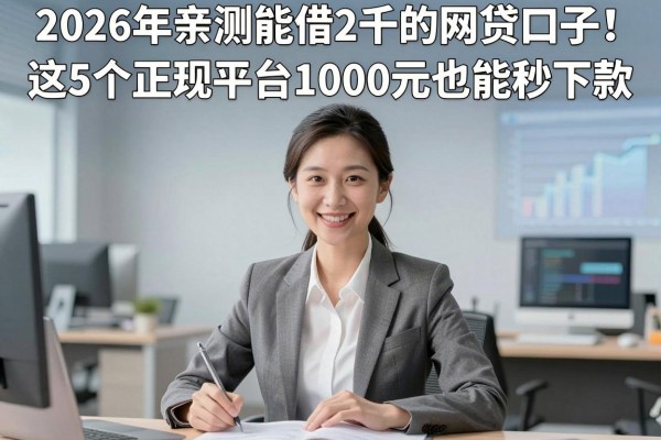 2026年亲测能借2千的网贷口子!这5个正规平台1000元也能秒下款
