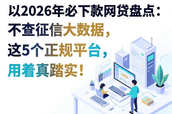 2026年必下款网贷盘点:不查征信大数据,这5个正规平台用着真踏实!