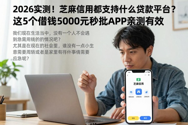 2026实测！芝麻信用都支持什么贷款平台？这5个借钱5000元秒批APP亲测有效