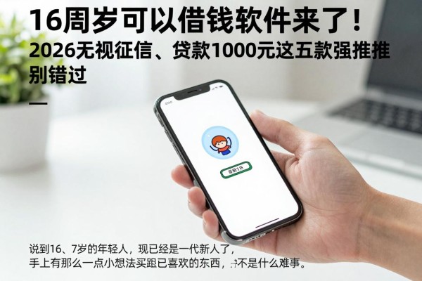 16周岁可以借钱的软件来了!2026无视征信、贷款1000元这五款强推别错过