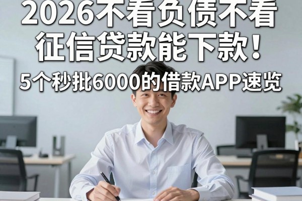 2026不看负债不看征信贷款能下款!5个秒批6000的借款APP速览