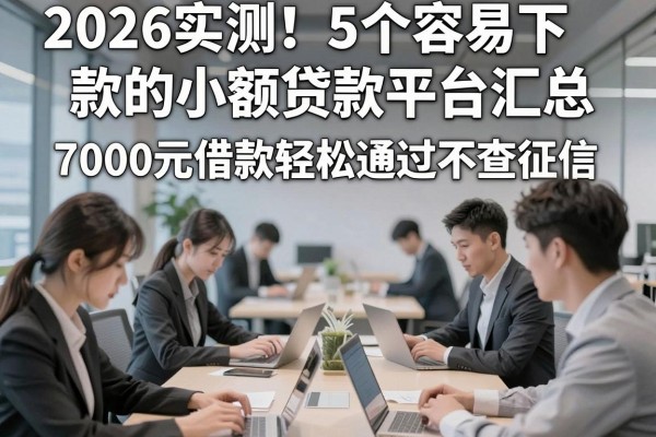 2026实测！5个容易下款的小额贷款平台汇总，7000元借款轻松通过不查征信