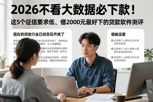 2026不看大数据必下款!这5个征信要求低、借2000元最好下的贷款软件测评