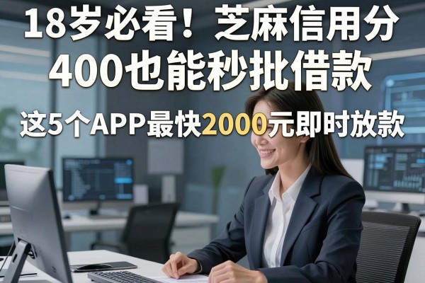 18岁必看！芝麻信用分400也能秒批借款，这5个APP最快2000元即时放款