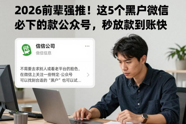 2026前辈强推！这5个黑户微信必下的贷款公众号，秒放款到账快