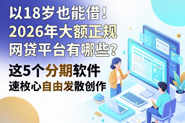 18岁也能借!2026年大额正规网贷平台有哪些?这5个分期软件速收藏